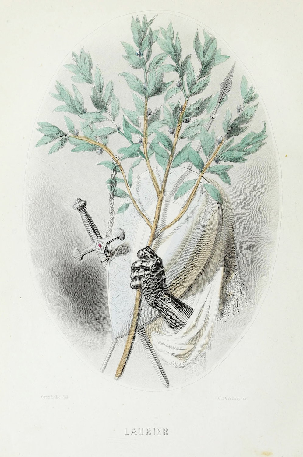 J. J. Grandville, plate from The Flowers Personified, 1849