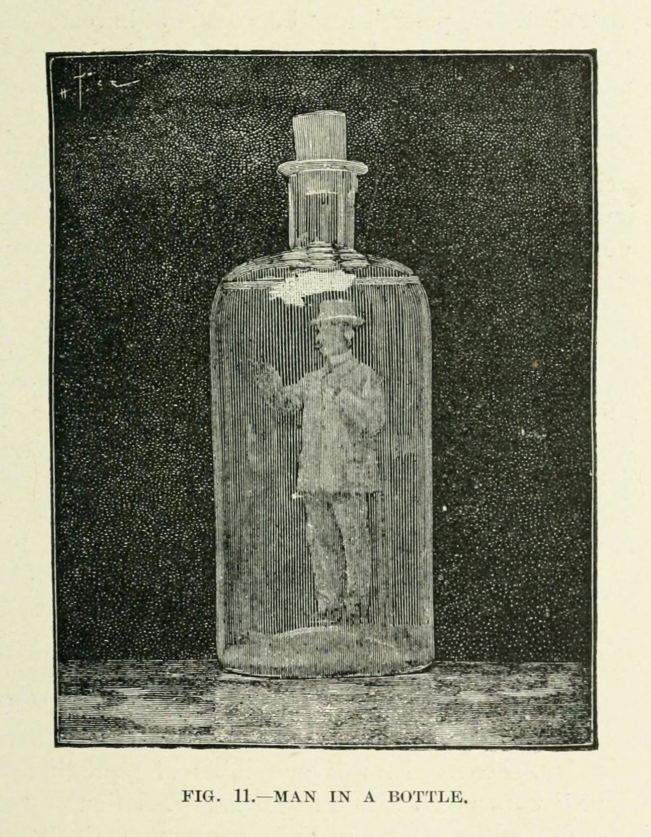 Albert A. Hopkins, Man in a Bottle, 1897