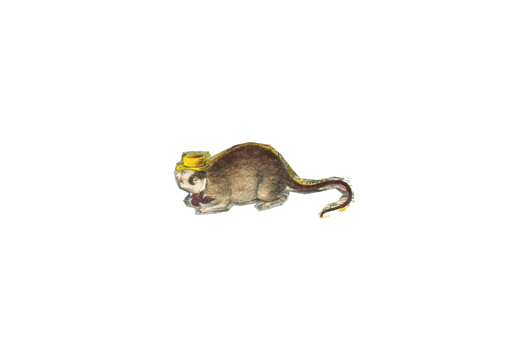 The cutout rat figure